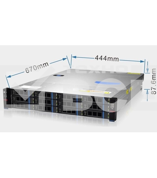 Серверный корпус Gooxi RMC2112-670-HS-NV-D 2U 12bay chassis SAS/SATA/NVME backplane rear 2*2.5