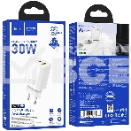Сетевое зарядное устройство Hoco N63 Gentle 30W 3A (PD+QC) белый, фото 1