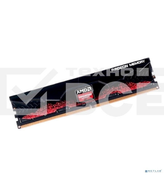 Оперативная память AMD Radeon R5, DDR5, 32GB (1x32GB), 5200MHz, CL40, DIMM, с радиатором, красный/черный