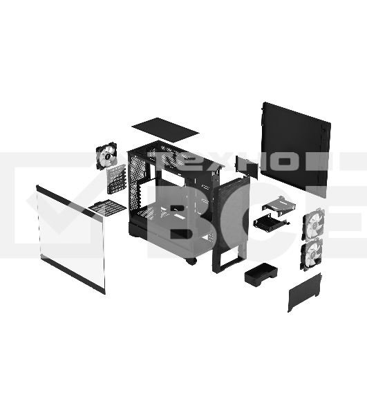 Компьютерный корпус Fractal Design Pop Air RGb черный TG Clear Tint FD-C-POR1A-06