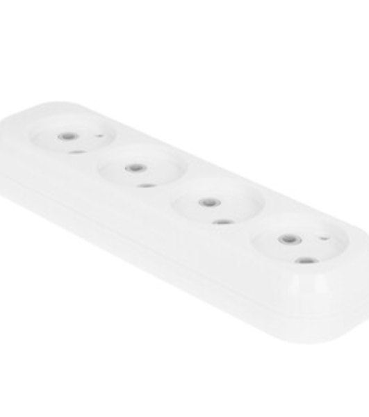 Удлинитель бытовой Smartbuy (SBE-10-4-03-N) 4 гнз х 3,0 м (10А/2.2 кВт, ПВС 2х1.0)