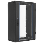 Шкаф телекоммуникационный настенный разборный ЦМО 18U (600 х 350) дверь стекло, черный (ШРН-Э-18.350-9005), фото6