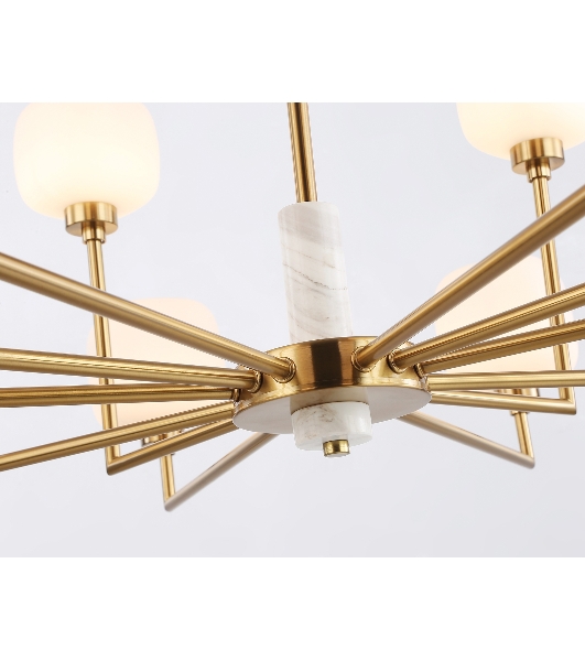 Люстра Ambrella light LH53019/12 BS/FR латунь/белый матовый G9*12 max 40W D910*680