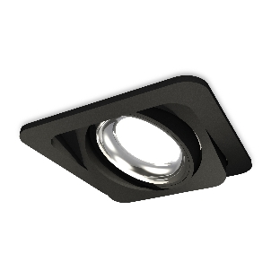 Комплект встраиваемого поворотного светильника Ambrella light XC7659002 SBK/PSL черный песок/серебро полированное MR16 GU5.3 (C7659, N7023)