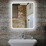 Зеркало Bau Stil 70х80, сенсорная LED подсветка, пластиковый защитный корпус, фото3