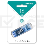 Флешка USB 16Gb USB USB 2.0 Smartbuy Glossy series синий (SB16GbGS-B), фото 1