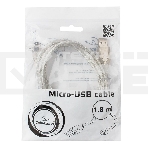 Кабель Cablexpert USB 2.0 Pro, AM/microBM, 1,8м, экран, феррит.кольцо, прозрачны (CCP-mUSB2-AMBM-6-TR), фото3