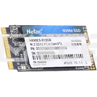 Накопитель SSD Netac N930ES, 512GB, PCIe 3.1 x2, M.2 2242, NVMe, R/W 1650/1500