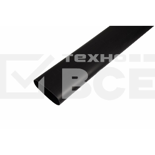 Термоусаживаемая трубка клеевая Rexant 75,0/22,0 мм, (3-4:1) черная, упаковка 2 шт. по 1 м