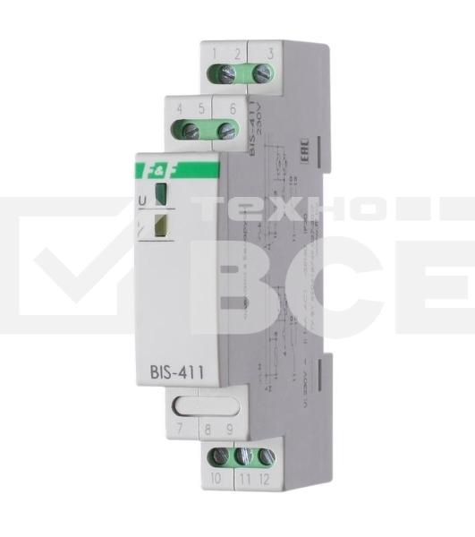 Реле импульсное BIS-411 (230В 16А 1Р монтаж на DIN-рейке 35мм) F&F EA01.005.001