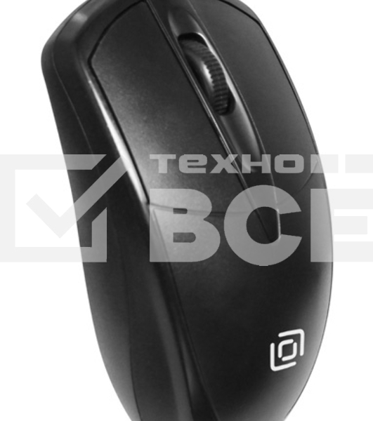 Мышь проводная Oklick 125M черный, 1200 dpi, USB, кнопки - 3