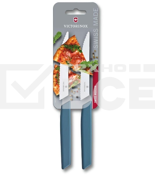Набор ножей кухон. Victorinox Swiss Modern (6.9006.12W2B) компл.:2шт синий блистер