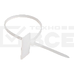 Хомут кабельный ХП1 3х200 бел. с таб. 25х15 (уп.100шт) ИЭК UHH61-3-200-100, фото2