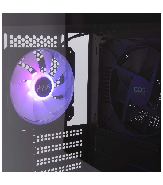 Компьютерный корпус Hiper DCB черный без БП ATX 1x120mm 1x140mm 1xUSB2.0 1xUSB3.0 audio bott PSU