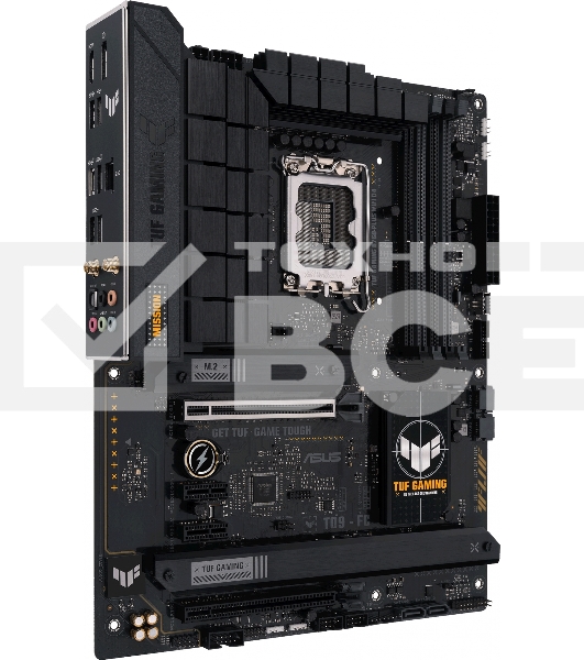 Материнская плата ASUS TUF GAMING B760-PLUS WIFI D4, LGA 1700, Intel B760, 4xDDR4, 4xSATA, 3xM.2, 1xPCI-E 5.0 x16, 1xPCI-E 3.0 x4, 1xUSB-A 3.2 Gen 2, 3xUSB-A 3.2 Gen 1, 1xUSB-C 3.2 Gen 2x2, 1x2.5Gb LAN, 5x3.5 мм, 7.1, Wi-Fi 6, Bluetooth 5.2, Standard-ATX