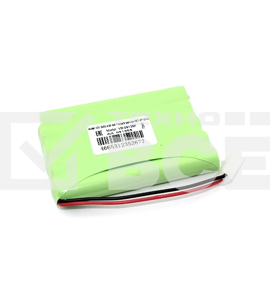 Аккумулятор Ni-Mh 12V 2400 mAh AA Flatpack разъем KET-2P (5+5)