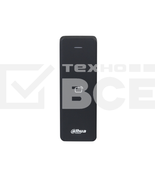 Считыватель карт доступа DAHUA;  Доступ по картам;Интерфейс подключения RS-485/Wiegand34(Wiegand 26 опционально);Mifare 1 K (13.56МГц); Питание DC  12В;Степень защиты оболочки: IP66 Рабочая темп