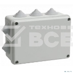 Коробка КМ41242 распаячная Iek UKO10-150-110-070-K41-55 для о/п 150х110х70 мм IP55 (RAL7035, 10 гермовводов), фото2