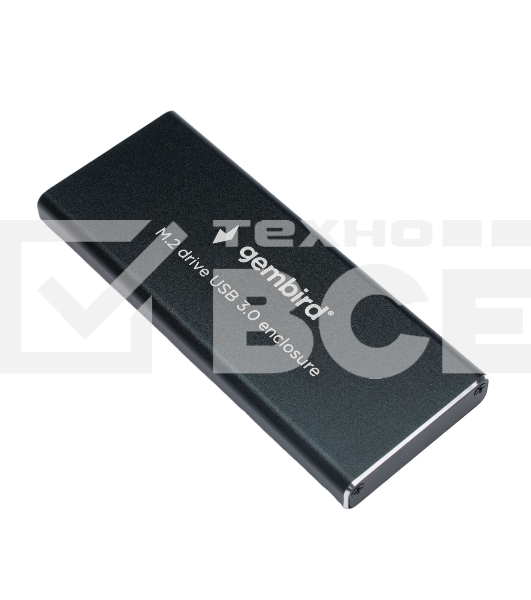 Внешний корпус Gembird EEM2-SATA-1 USB 3.0 для M2 SATA порт MicroB, металл, черный
