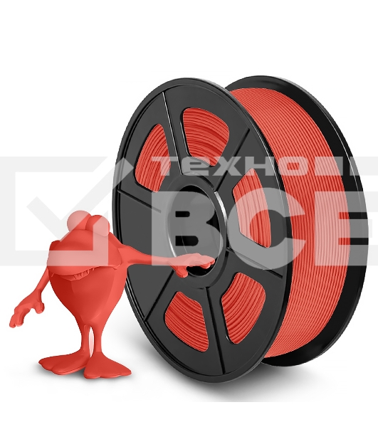 Филамент NVPRINT PLA Matte Red для 3D печати диаметр 1.75мм длина 330 метров масса 1 кг