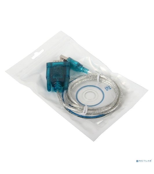 ORIENT USS-102N, кабель-адаптер USB Am to RS232 DB9M (WCH CH340, поддержка Win 8.x/10), 0.8м, крепеж разъема - винты
