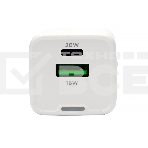 Зарядное устройство Cablexpert MP3A-PC-61, 20Вт GaN, 3А, QC4.0/PD, 1xUSB, 1xType-C, белый, пакет, фото3