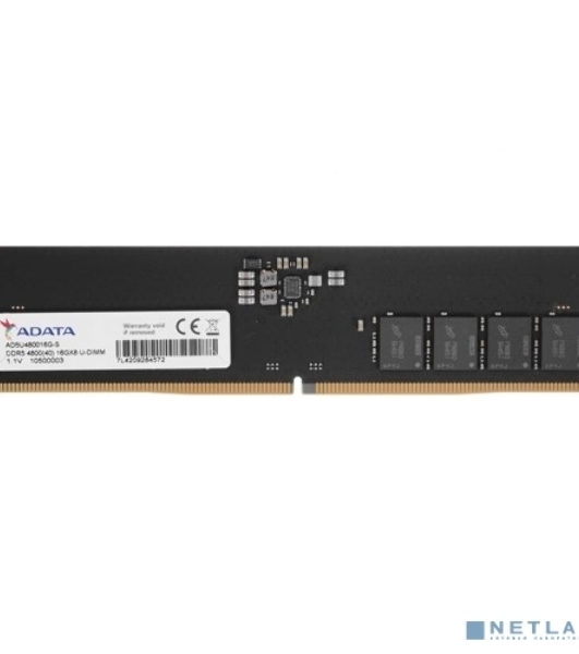 Оперативная память ADATA, DDR5, 16GB (1x16GB), 4800MHz, CL40, UDIMM