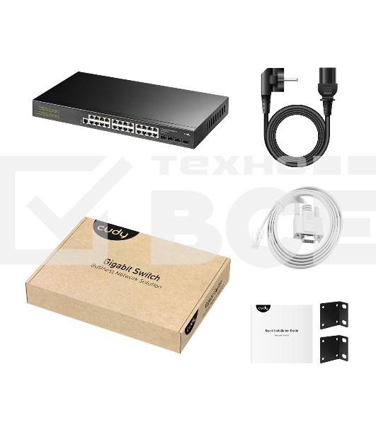 Коммутатор Cudy GS2024S2 (L2) 24x1Гбит/с 4SFP управляемый