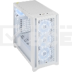 Корпус без блока питания Corsair iCUE 4000D RGB Airflow, Midi-Tower, TG, 3x120mm RGB, 1xUSB-A 3.2, 1xUSB 3.2 Type-C, E-ATX, ATX, mATX, mITX White, фото3