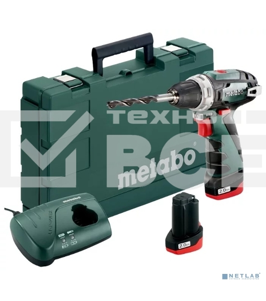 Аккум.дрель METABO PowerMaxx BS (600079550)2х2Ач в сумке