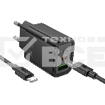Сетевое зарядное устройство Hoco N63 Gentle 30W 3A (PD+QC) черный (44396), фото2