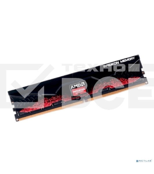 Оперативная память AMD Radeon R5, DDR5, 8GB (1x8GB), 5600MHz, CL40, DIMM, с радиатором, черный/красный