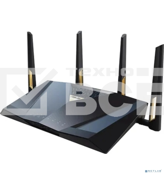 Маршрутизатор ASUS RT-BE88U, черный/желтый, 90IG08V0-MO3N0V