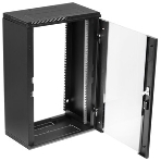 Шкаф телекоммуникационный настенный разборный ЦМО 18U (600 х 350) дверь стекло, черный (ШРН-Э-18.350-9005), фото5