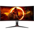 Монитор 34' AOC CU34G2XP VA 3440x1440, 180 Гц, 1 мс, 21:9, 430 кд/м², 2xHDMI, 2xDisplayPort, изогнутый экран, Flicker Free, Low Blue Light, черный, фото3