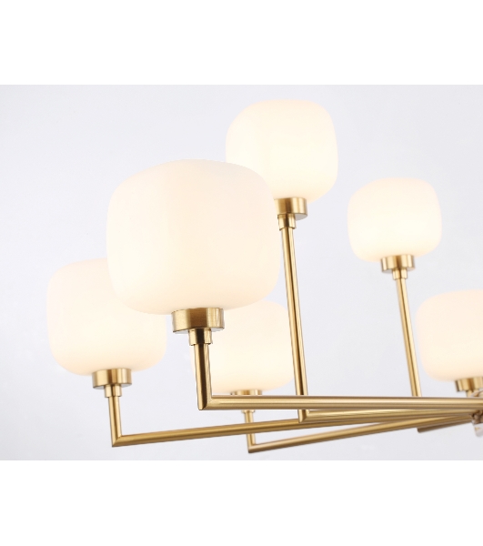 Люстра Ambrella light LH53019/12 BS/FR латунь/белый матовый G9*12 max 40W D910*680