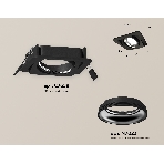 Комплект встраиваемого поворотного светильника Ambrella light XC7659002 SBK/PSL черный песок/серебро полированное MR16 GU5.3 (C7659, N7023), фото 1