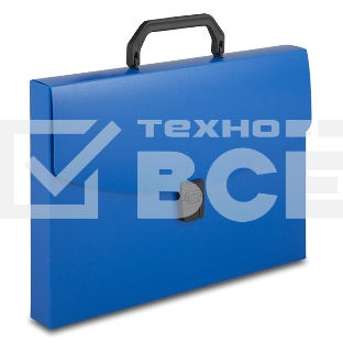 Портфель Бюрократ -BPP01BLUE 1 отдел. A4 пластик 0.7мм синий