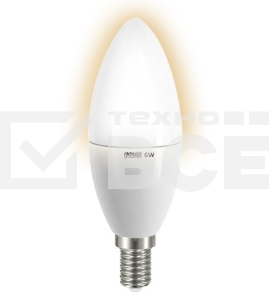 Лампа cветодиодная Gauss LED Elementary Candle 6W E14 2700K Арт. LD 33116