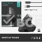 Мышь беспроводная/проводная Logitech MX Vertical графитовый, 4000 dpi, радиоканал, Bluetooth, USB, кнопки - 6, фото24