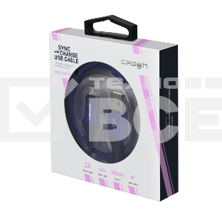 Кабель Crown USB - microUSB CMCU-3103M blue