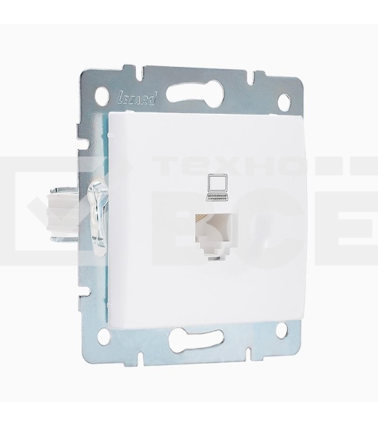 Механизм розетки компьютерн. 1-м СП KARINA RJ45 бел. LEZARD 707-0288-139