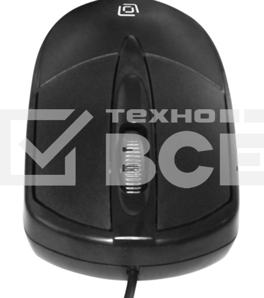 Мышь проводная Oklick 125M черный, 1200 dpi, USB, кнопки - 3