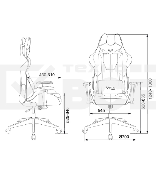 Кресло игровое Zombie VIKING 5 AERO черный/оранжевый искусственная кожа с подголов. крестовина пластик