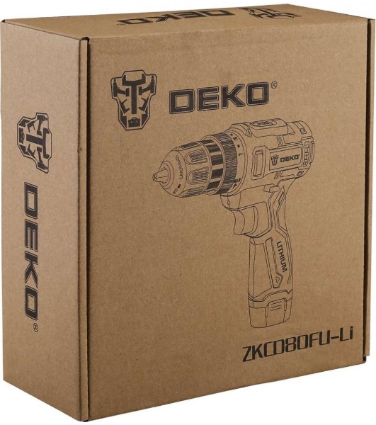 Дрель-шуруповерт Deko ZKCD80FU-Li, 8 В, 2 Ач, 18 Нм, щеточный