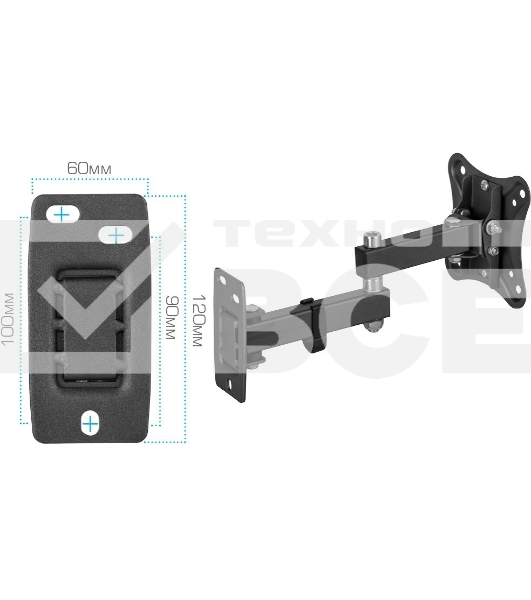Кронштейн для телевизора Kromax CORBEL-3 черный 10