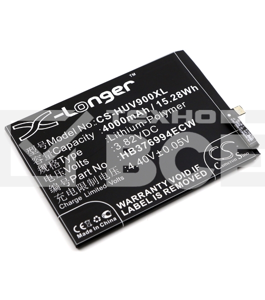 Аккумулятор CameronSino CS-HUV900XL HB376994ECW для Huawei Honor V9  3.82V / 4000mAh / 15.28Wh