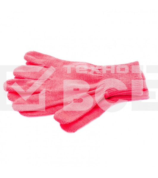 Перчатки трикотажные Сибртех, акрил, коралл, двойная манжета