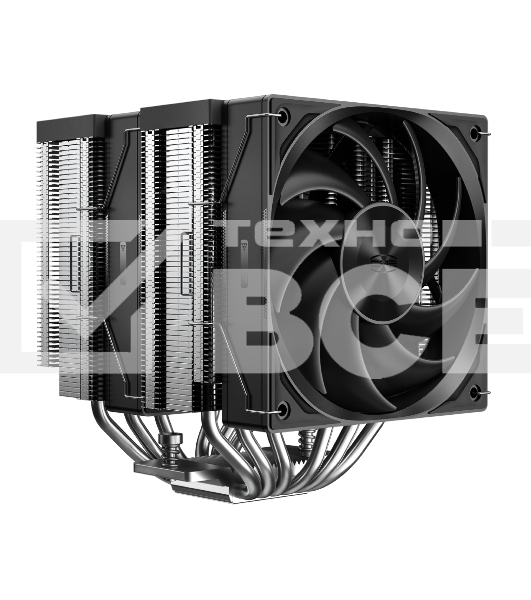 Кулер для процессора PCCooler RZ620 BK (260W, 4-pin PWM, 157.5mm, Al/Cu, 6x6mm, 1x120mm, 86.73CFM, 32dBA, 2200RPM, S: 1851/1700/1200/115X, AM5/AM4, black)