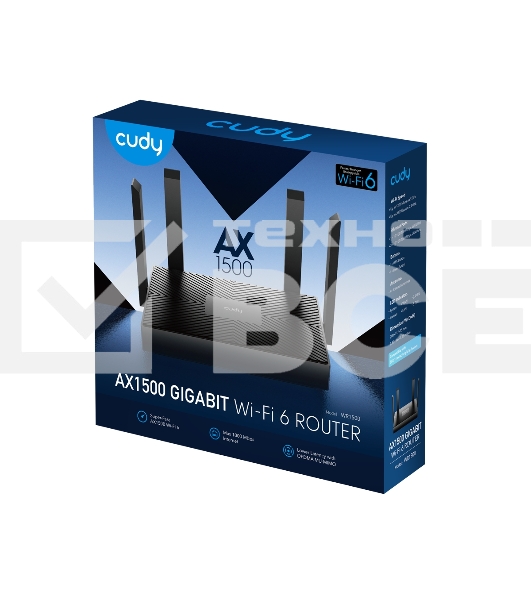 Роутер беспроводной Cudy WR1500 AX1500 10/100/1000 черный